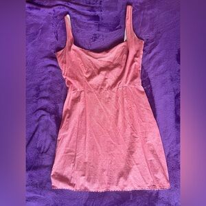 Vintage Miu Miu Brick Red Sleeveless Slip Zip Dress. Size IT 40, US 6.